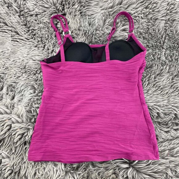Christina | Women's Swim Tankini Top | Purple wth Wavy Stripe Design | Size 8 - Picture 2 of 3